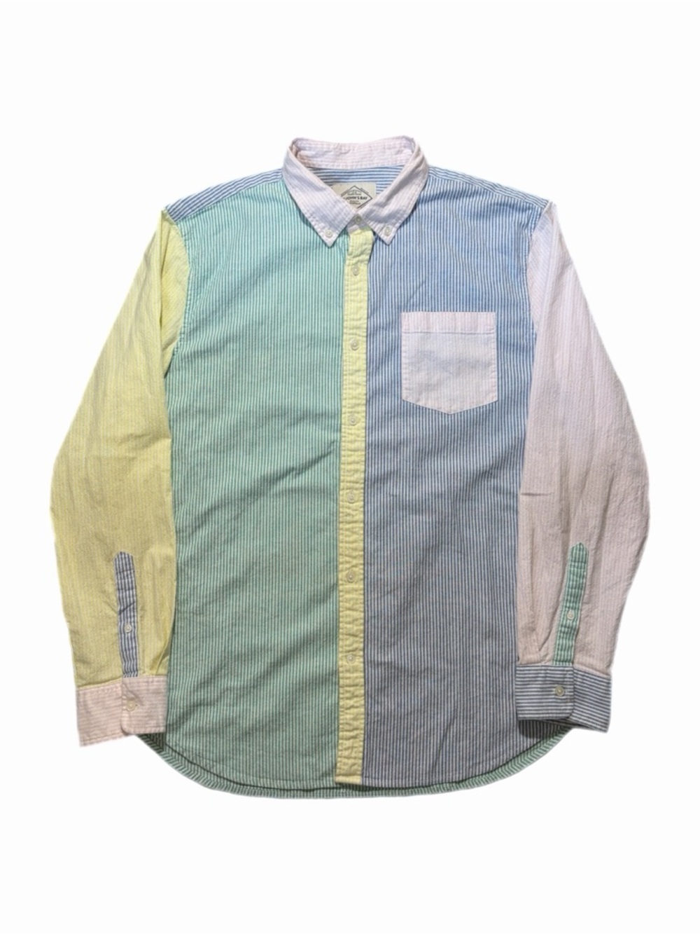 St. John's Bay Shirt Mens XL Multicolor Stripe Long Sleeve Button Down Easter